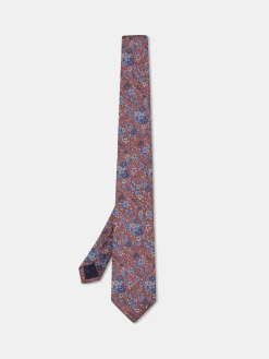 Clearance Floral Pattern Tie 100% Silk 8cm Gravatas