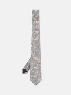 Floral Pattern Tie 100% Silk 8cm Gravatas
