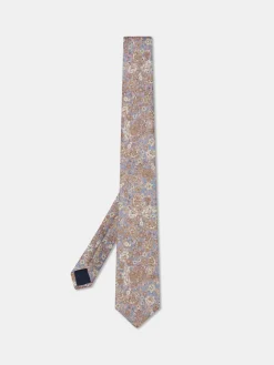Floral Pattern Tie 100% Silk 8cm Gravatas
