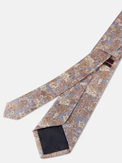 Floral Pattern Tie 100% Silk 8cm Gravatas