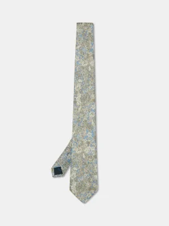 Floral Pattern Tie 100% Silk 8cm Gravatas