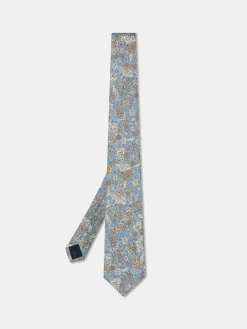 Floral Pattern Tie 100% Silk 8cm Gravatas