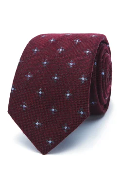 New Floral Pattern Tie 100% Wool 7cm Gravatas