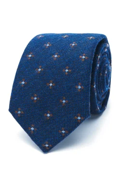 New Floral Pattern Tie 100% Wool 7cm Gravatas