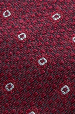 Online Floral Pattern Tie Silk and Wool Blend 7,5cm Gravatas