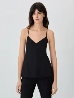 Online Flowy V-neck Top In Satin MULHER Tops