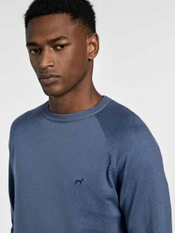 Garment dye crew neck sweater Camisolas