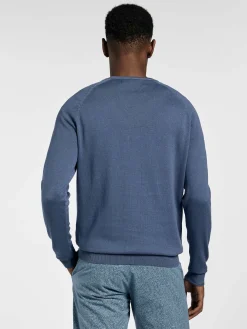 Garment dye crew neck sweater Camisolas