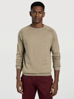 Garment dye crew neck sweater Camisolas