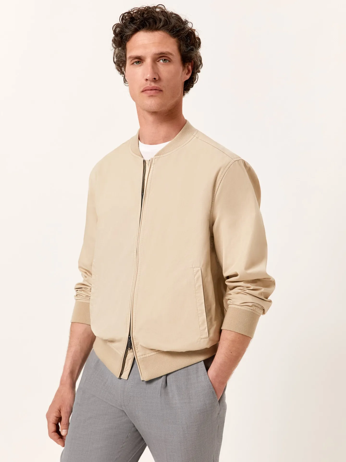 Hot Garment Wash Light Weight Bomber Jacket Blusões