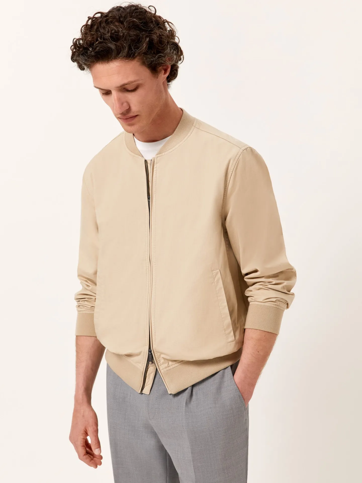 Hot Garment Wash Light Weight Bomber Jacket Blusões