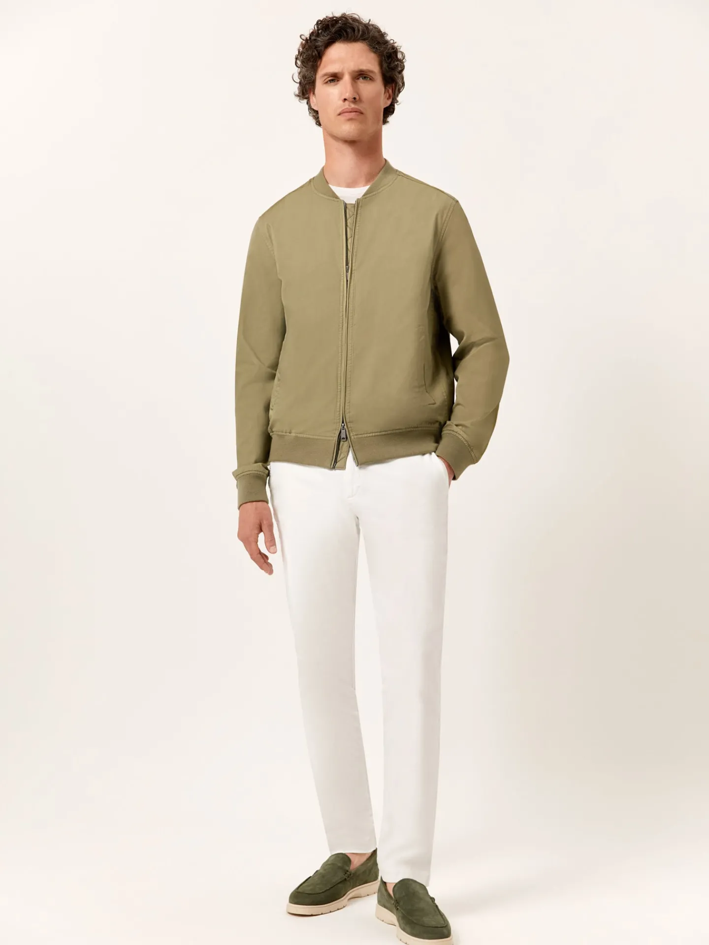 Hot Garment Wash Light Weight Bomber Jacket Blusões