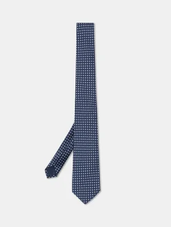 Geometric Pattern Tie 100% silk 8cm Gravatas