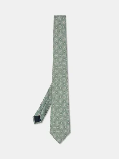 Online Geometric Pattern Tie 100% silk 8cm Gravatas