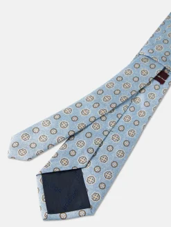 Online Geometric Pattern Tie 100% silk 8cm Gravatas