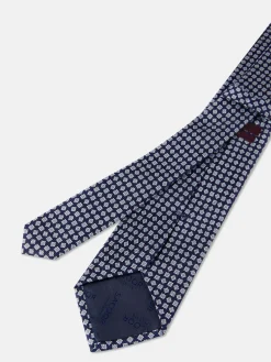 New Geometric Pattern Tie 100% silk 8cm Gravatas