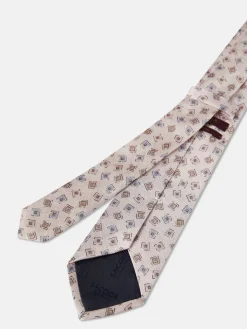 Geometric Pattern Tie 100% silk 8cm Gravatas
