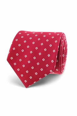 Discount Geometric Pattern Tie 100% silk 7cm Gravatas