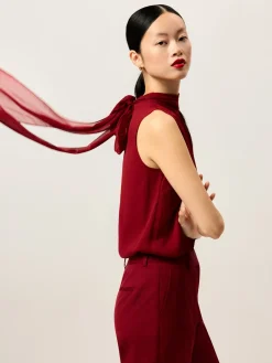 Outlet Halter Top With Extra Long Scarf MULHER Tops