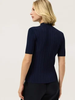 New High Neck Rib Sweater In Viscose blend MULHER Camisolas