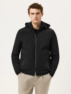 Sale Hooded Performance Jacket In Stretch Nylon Blusões