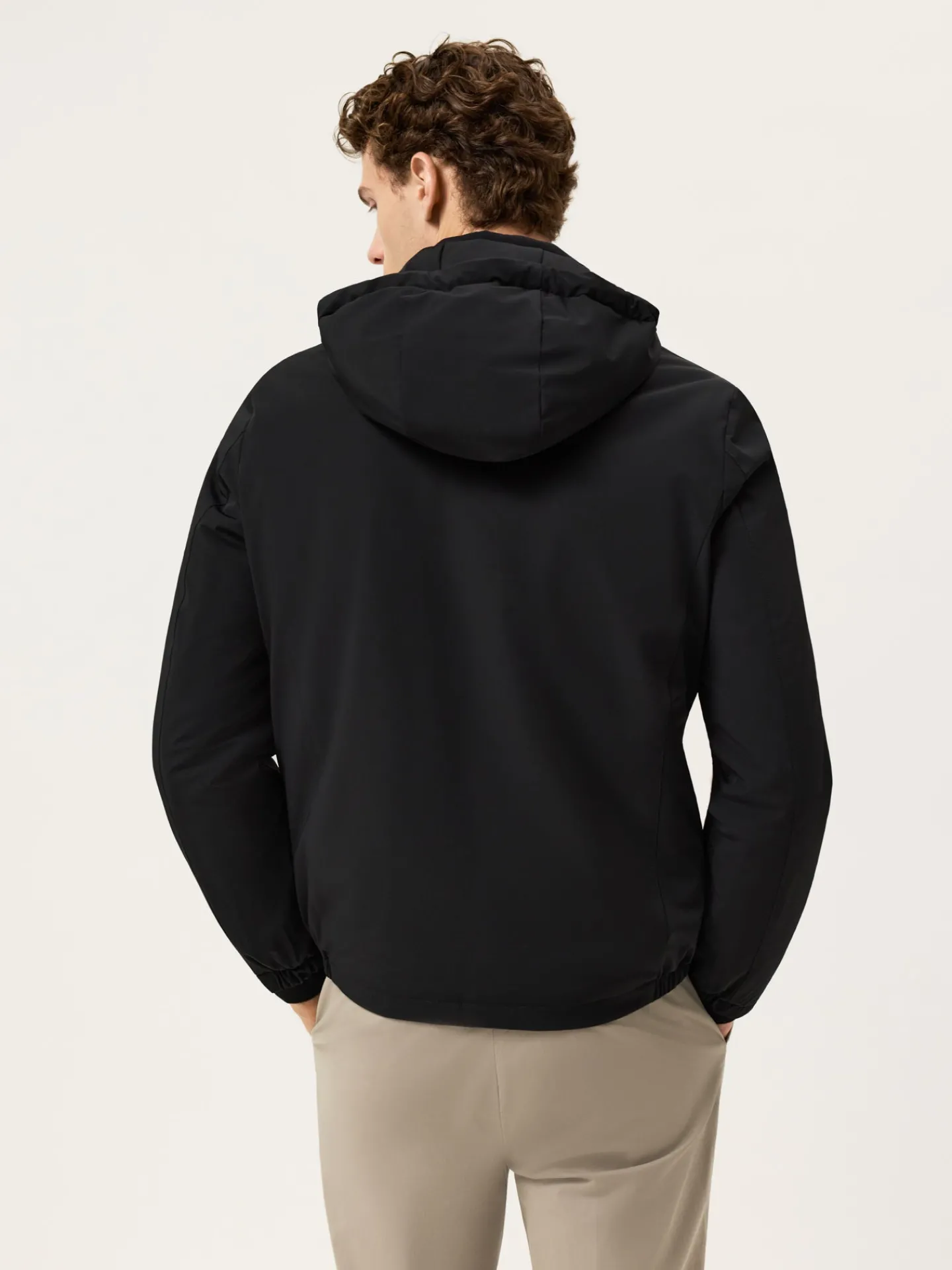Sale Hooded Performance Jacket In Stretch Nylon Blusões