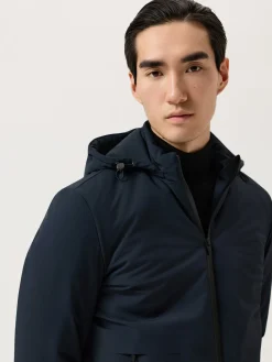 Sale Hooded Performance Jacket In Stretch Nylon Blusões