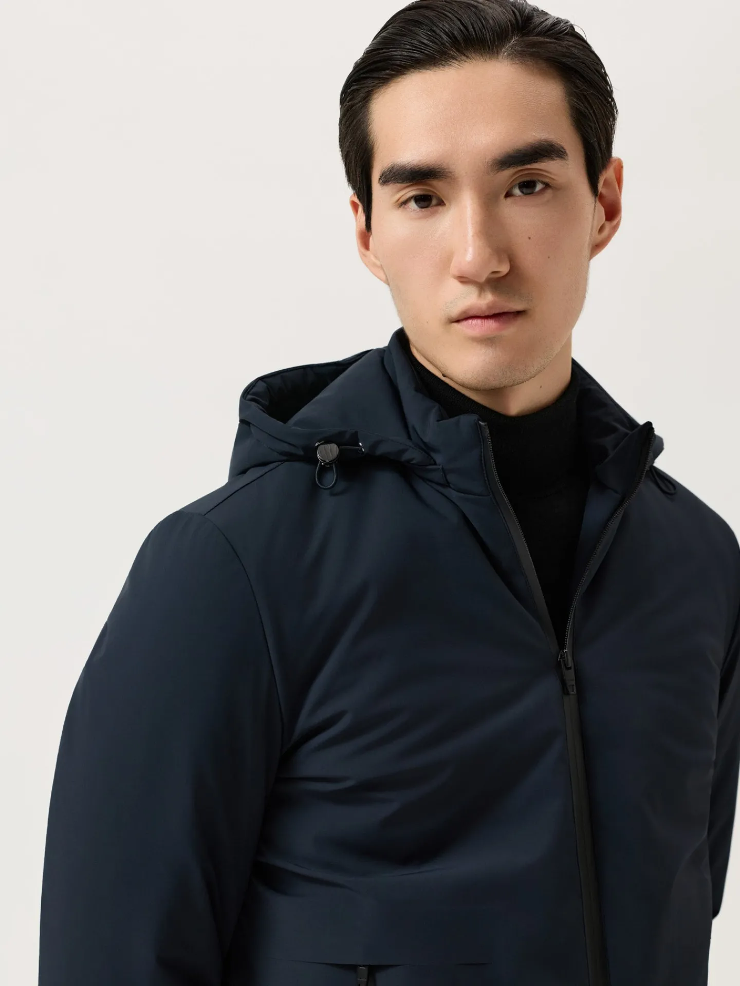 Sale Hooded Performance Jacket In Stretch Nylon Blusões