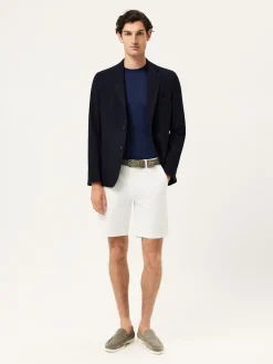 Italian Honeycomb Knit Blazer In Wool Stretch Blazers