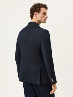 Outlet Italian Soft Flannel Double-Breasted Blazer Blazers
