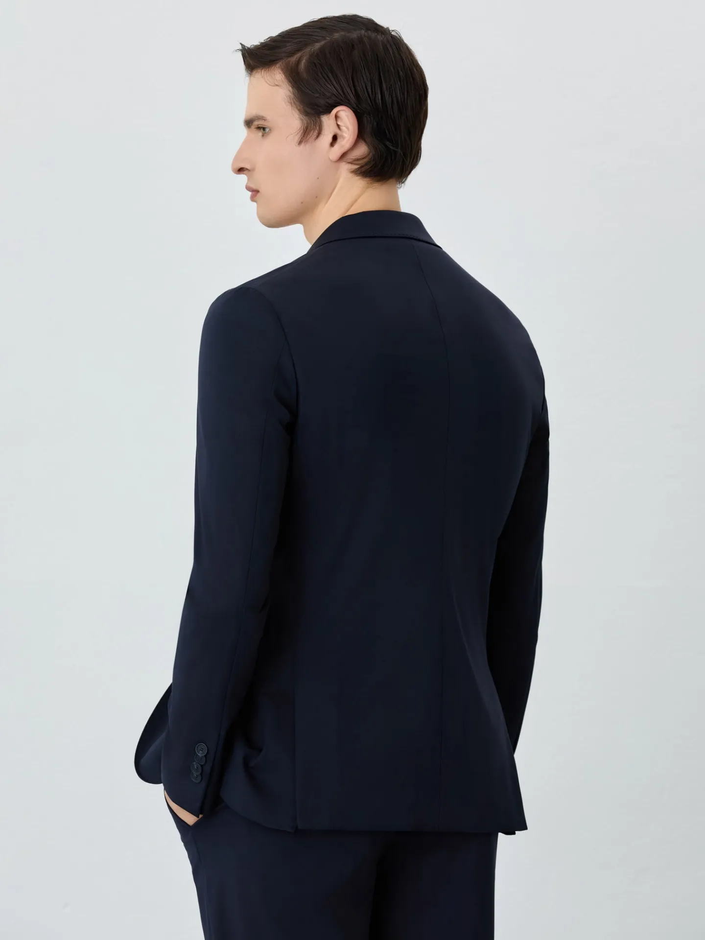 Sale Jersey Blazer With Patch Pockets In Stretch Blend Blazers