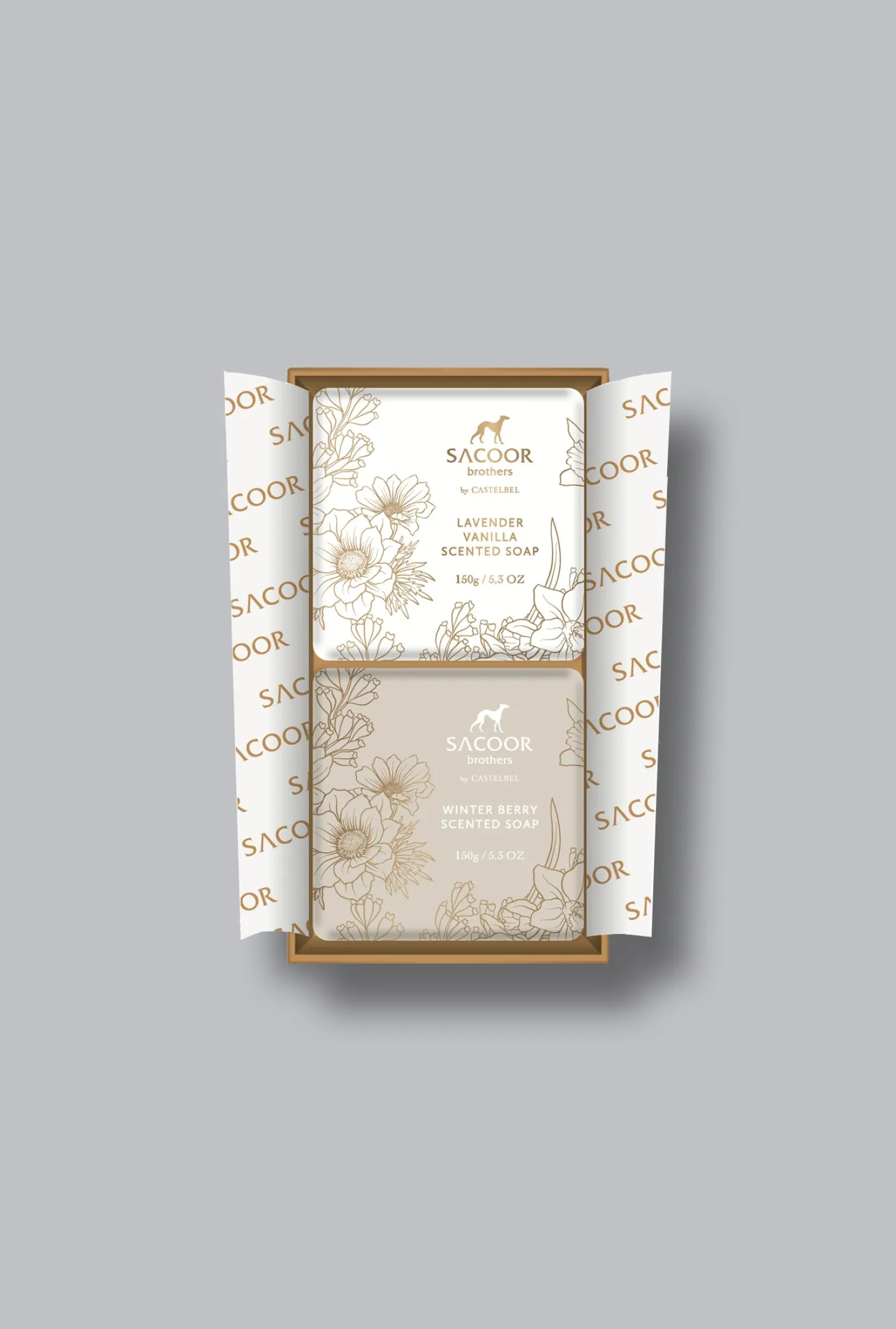 Online Lavender/Vanilla and Winterberry Scented Soap Set Perfumaria