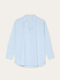 Online Loose Fit Plain Comfort Poplin Shirt With Tailored Collar MULHER Camisas