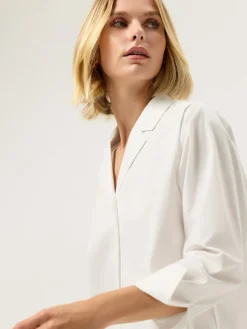 Online Loose Fit Plain Comfort Poplin Shirt With Tailored Collar MULHER Camisas