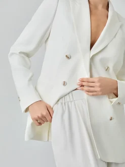 Hot Loose Fit Trousers In Cotton Blend With Elasticated Waistband MULHER Calças De Fato|Calças