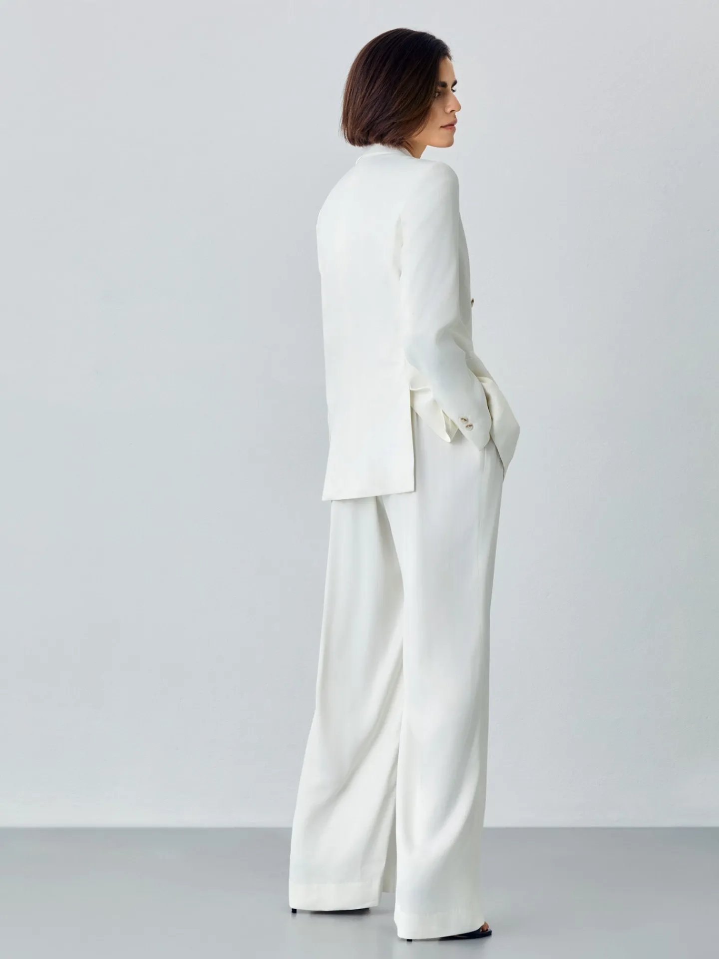 Hot Loose Fit Trousers In Cotton Blend With Elasticated Waistband MULHER Calças De Fato|Calças