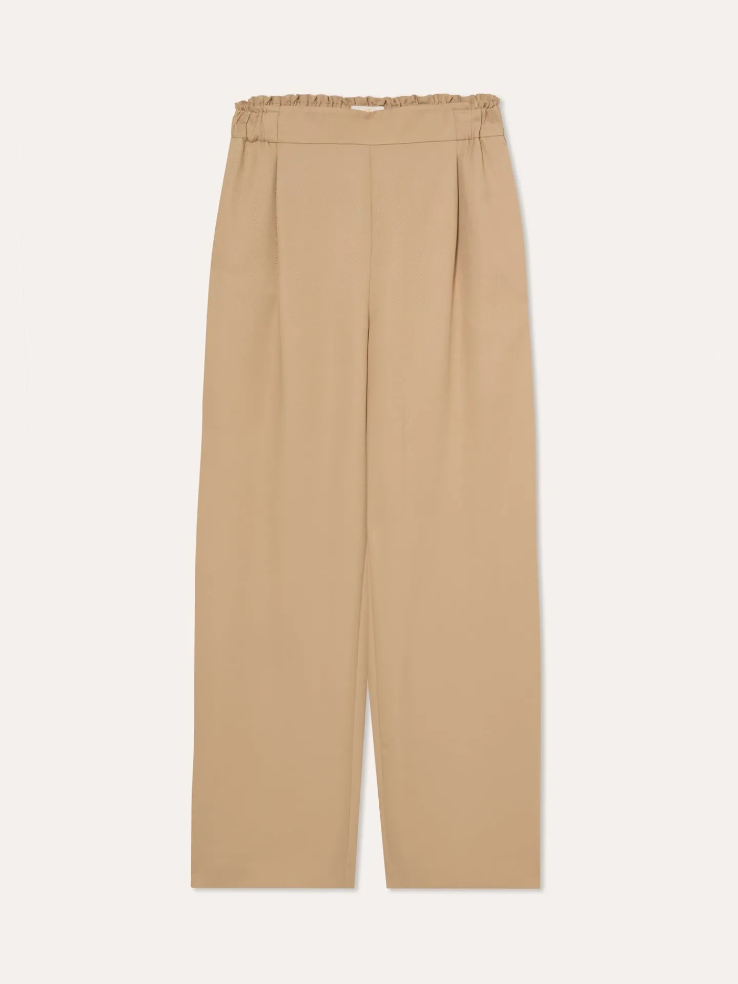 Loose Fit Trousers In Tencel & Rayon Blend With Elasticated Waistband MULHER Calças