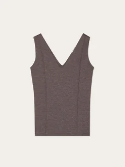 Sale Luxe Leisure Edition V-Neck Top In Rayon Blend MULHER Tops