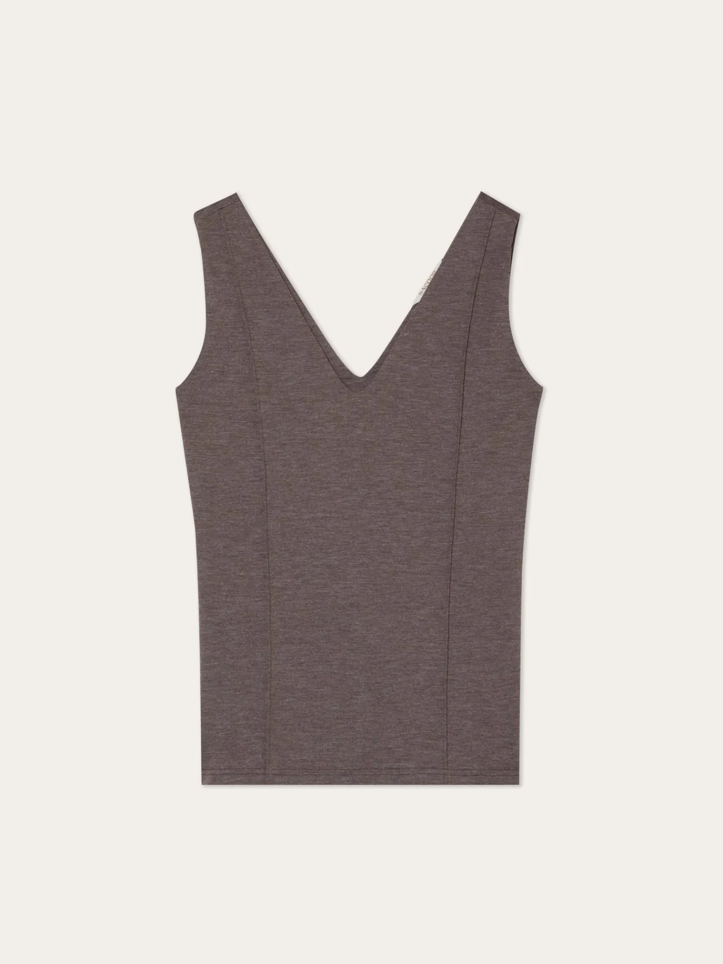 Sale Luxe Leisure Edition V-Neck Top In Rayon Blend MULHER Tops