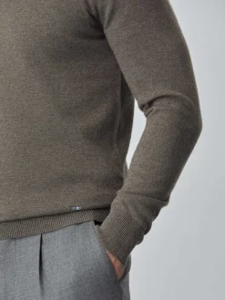Discount Machine Washable Crew Neck Sweater With Long Sleeves In Lambswool Blend Camisolas