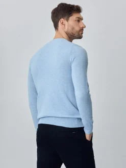 Discount Machine Washable Crew Neck Sweater With Long Sleeves In Lambswool Blend Camisolas