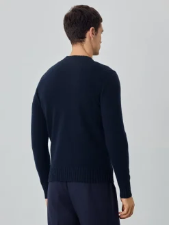 Machine Washable Crew Neck Sweater With Long Sleeves In Lambswool Camisolas