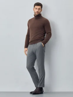 Machine Washable Turtleneck Sweater With Long Sleeves In Lambswool Blend Camisolas
