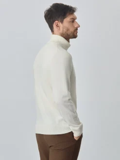 Machine Washable Turtleneck Sweater With Long Sleeves In Lambswool Blend Camisolas