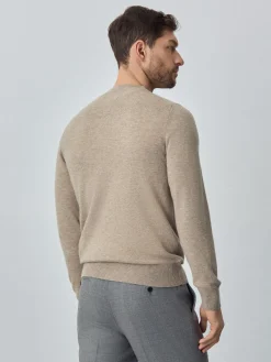 Machine Washable V-Neck Sweater With Long Sleeves In Lambswool Blend Camisolas