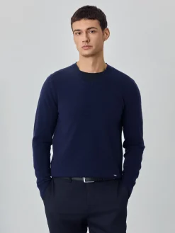 Machine Washable V-Neck Sweater With Long Sleeves In Lambswool Blend Camisolas