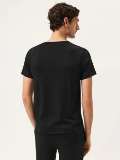 Hot Mercerized Lyocell Cotton T-Shirt With Sleeve Logo T-Shirts