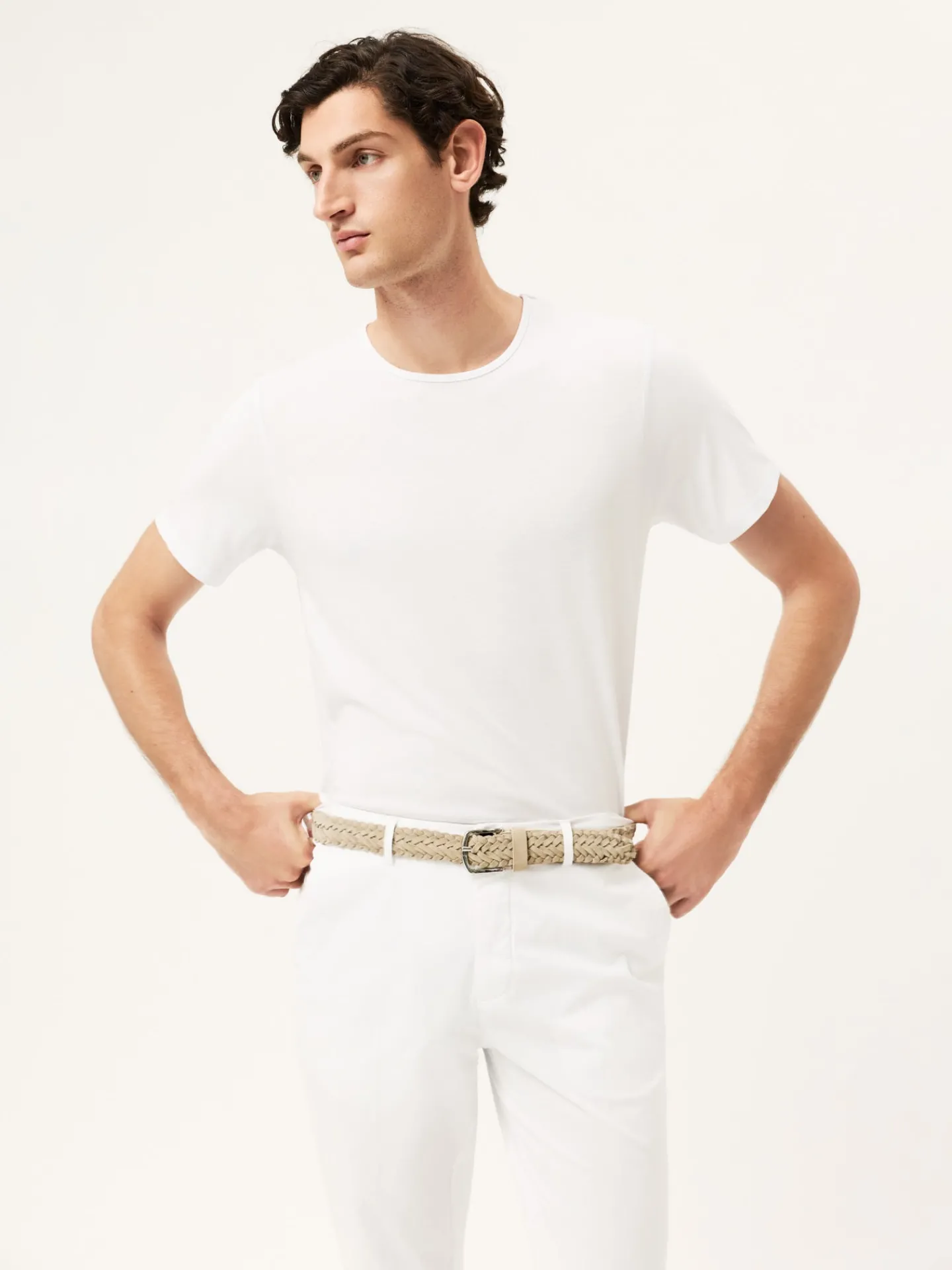 Hot Mercerized Lyocell Cotton T-Shirt With Sleeve Logo T-Shirts