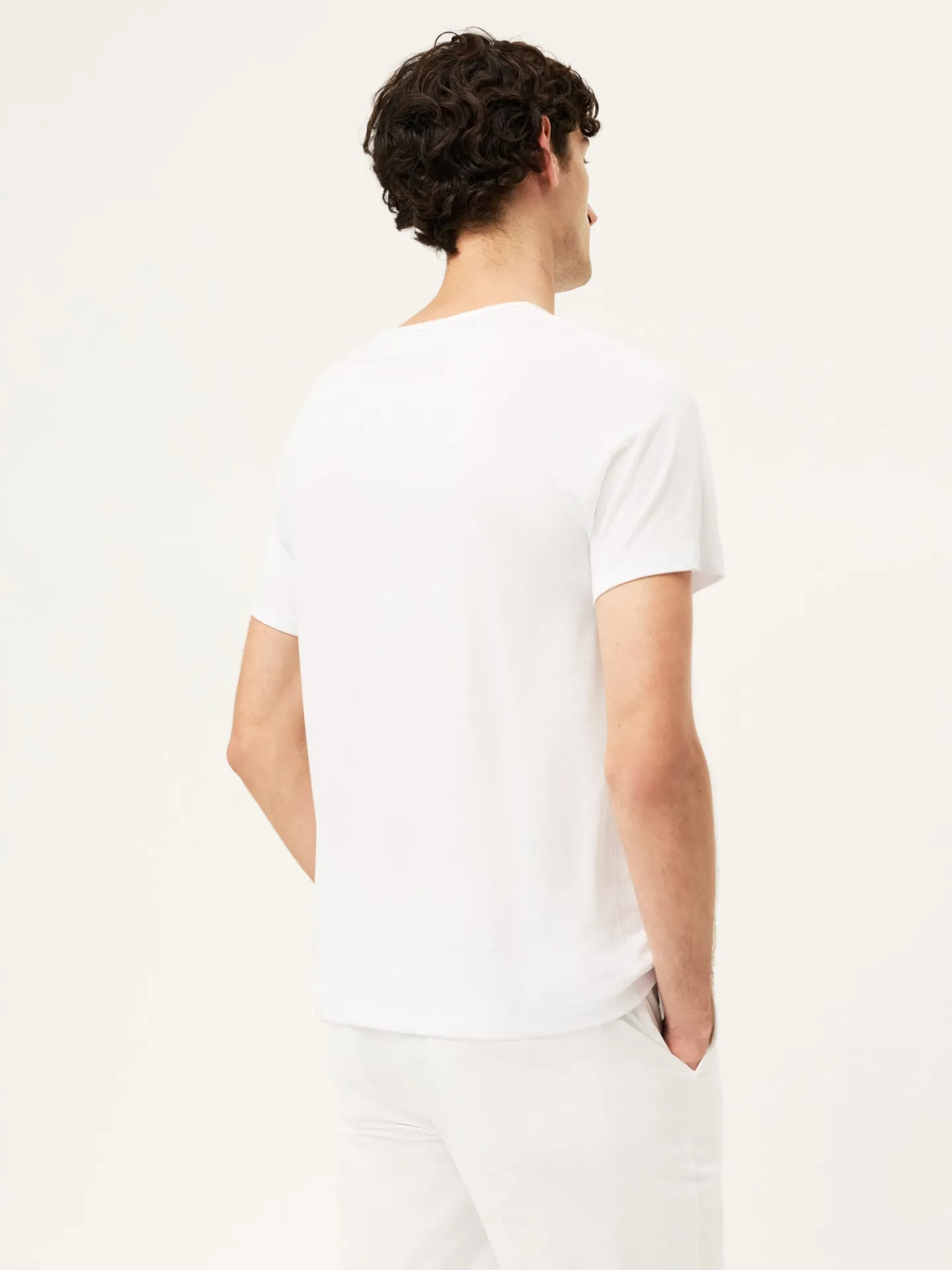 Hot Mercerized Lyocell Cotton T-Shirt With Sleeve Logo T-Shirts