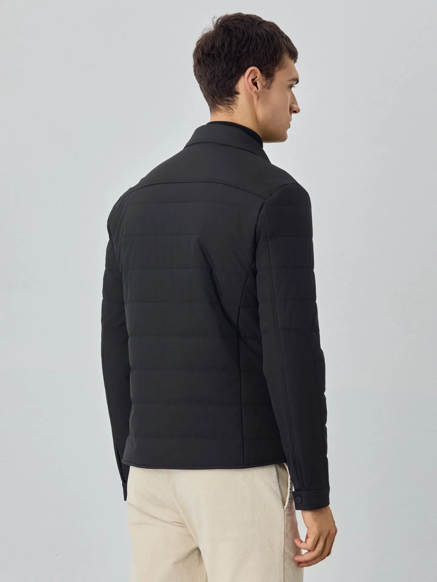 New Padded and Quilted Shirt Jacket With Chest Pockets Blusões
